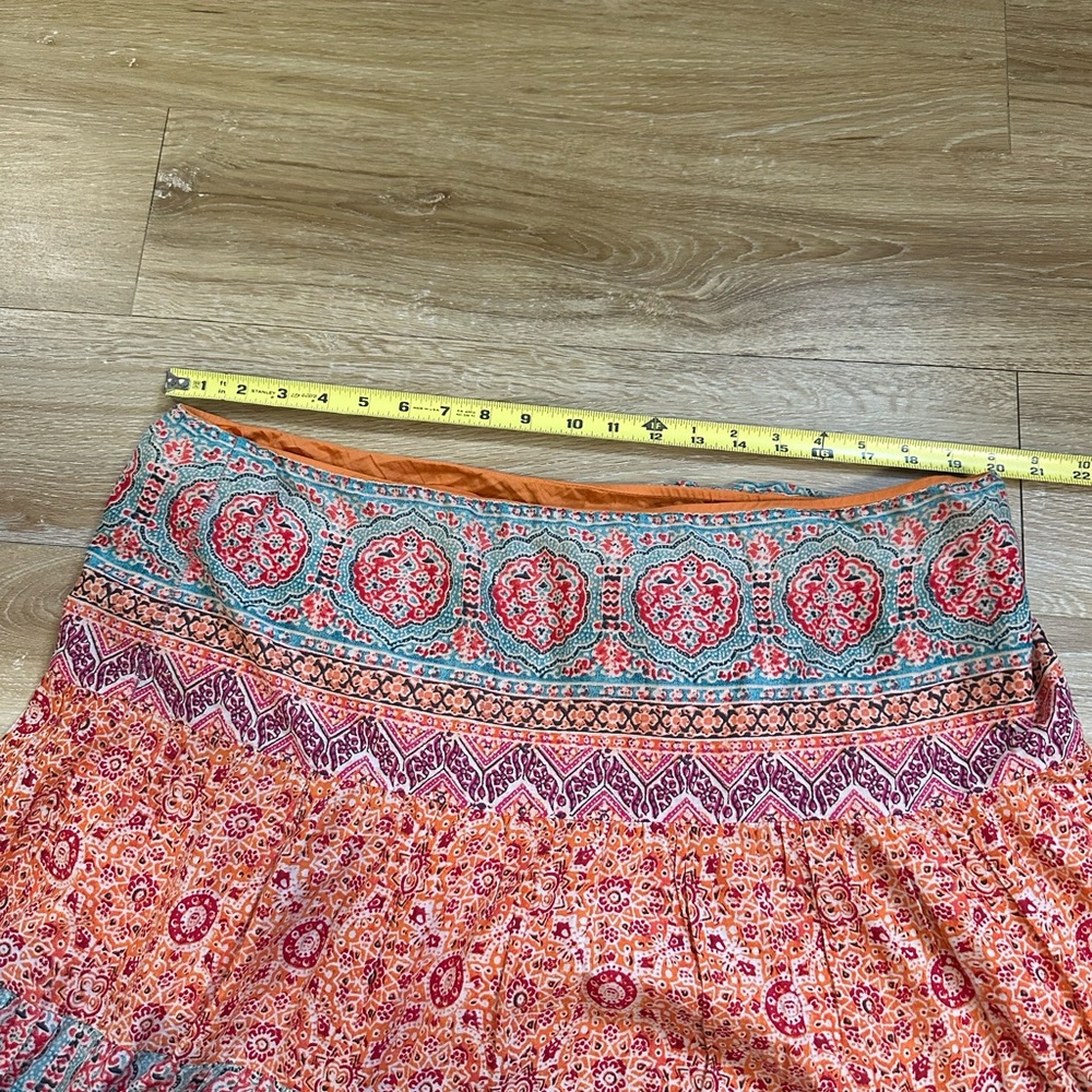 LRL Ralph Lauren Womens Skirt Rainbow Boho Tiered Cottage Peasant Fiesta XL - Picture 4 of 9